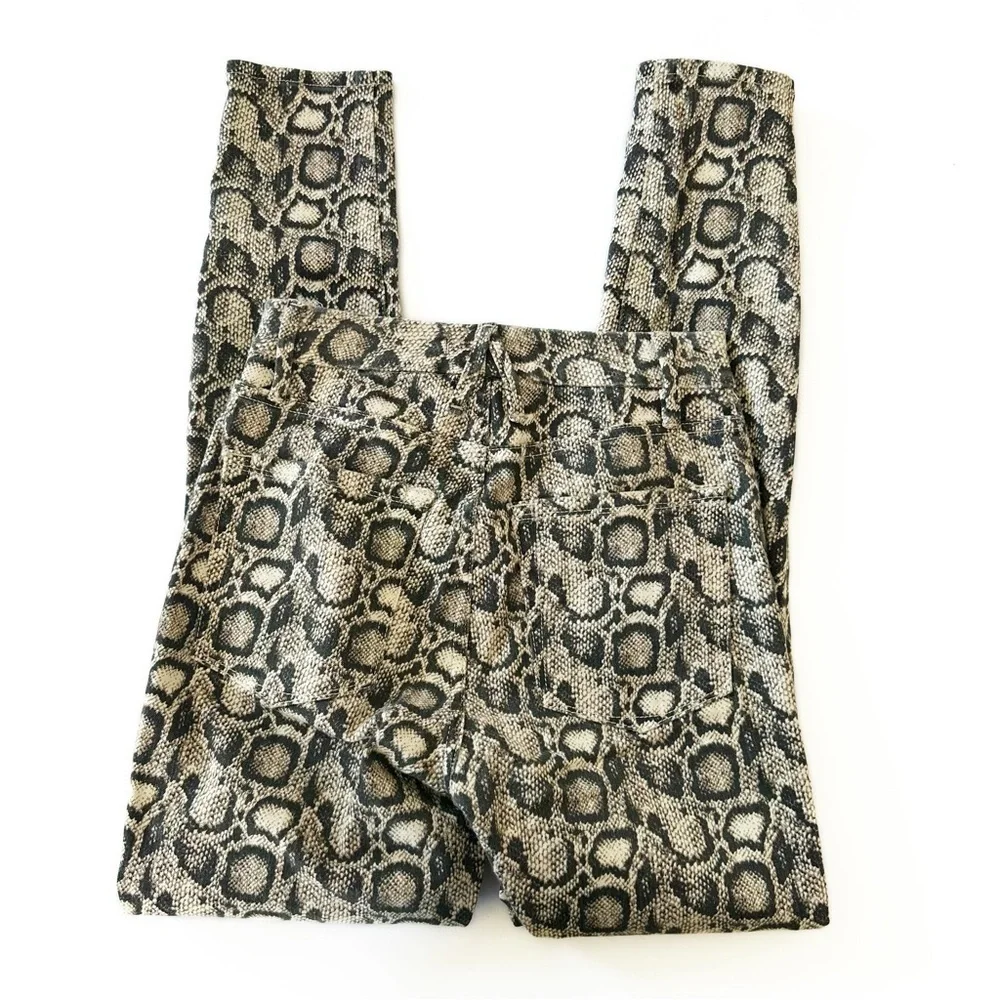 Good American Women’s 26 2 Good Legs High Rise Snake Reptile Print Skinny Jeans - Picture 6 of 7